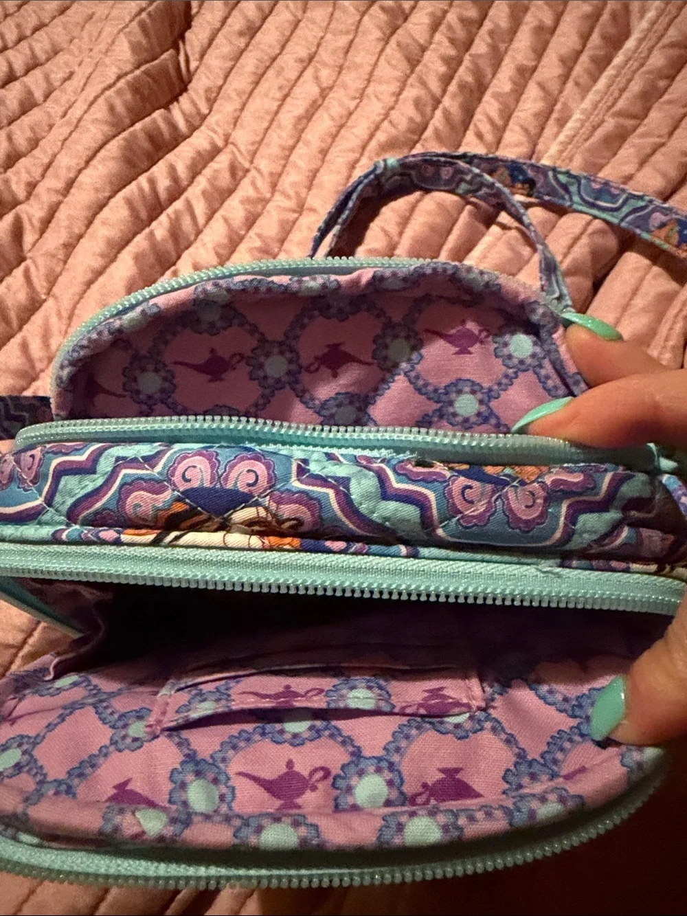 Vera Bradley princess jasmine Blue & Purple Patterned Crossbody